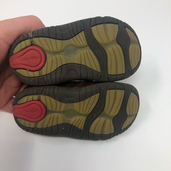Stride Rite Baby Shoes Leather Derby Brown Cyclone Size 4XW - Picture 6 of 11